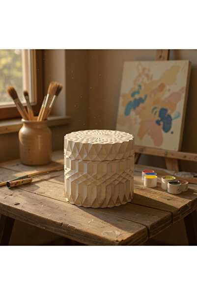 BELLATRİX ATÖLYE Geometric Form Multi-Purpose Box with Lid