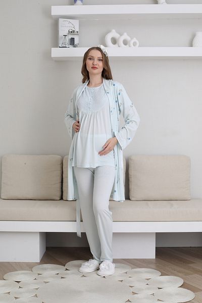 EM&FA TEKSTİL Maternity Maternity Dress Pajama Set