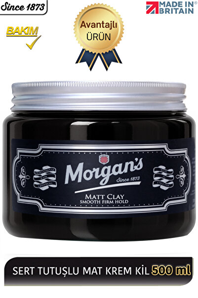 Morgan's Pomade Morgan's Matt Clay Smooth Firm Hold - Güçlü Tutuş Sağlayan Şe...