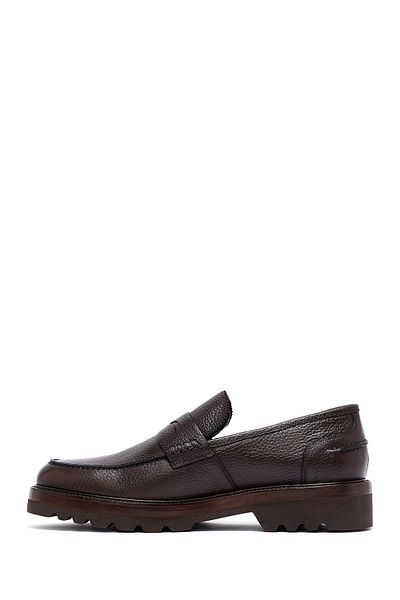 Derimod Men's Brown Leather Casual Loafer 25Wfd7049Ft
