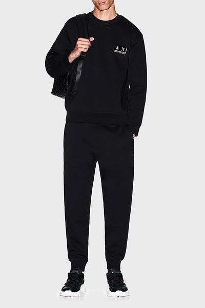 Armani Exchange Cotton Regular Fit Crew Neck Logo Sweat Men's Sweat Xm001892 Af10818 Mc004