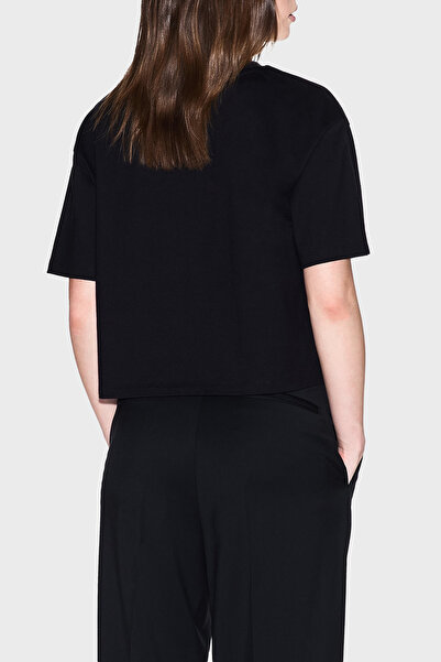 Armani Exchange 100% Cotton Cropped Fit Crew Neck Logo t Shirt t Shirt Xw001364 Af15085