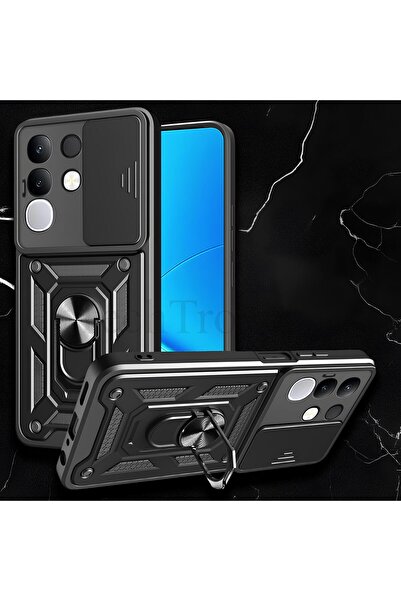 TechTrove Vivo Y29 4G Kılıf Yüzüklü Stand Olabilen Kamera Korumalı Magnetic Tpu Tank Kapak