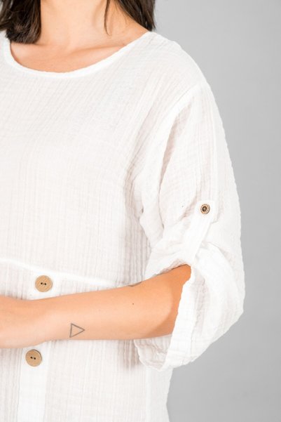 ASC SUN BUTTON DETAILED DRESS