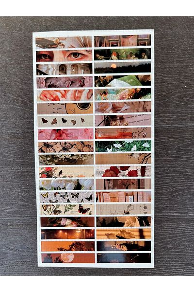 hdsticker Vintage Washi Tape Σετ αυτοκόλλητων – Σετ ρετρό αυτοκόλλητων για σημειωματάριο, ημερολόγιο, περιοδικό και άλμπουμ