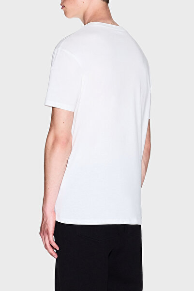 Armani Exchange Ανδρικό μπλουζάκι με λογότυπο με βαμβακερή κανονική εφαρμογή με λαιμόκοψη XM001403 AF1643