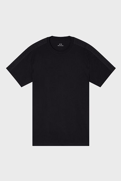 Armani Exchange Tricou din bumbac, cu croiala normala, cu detaliu cu dungi, cu decolteu rotund, pentru barbati, XM001283 AF103