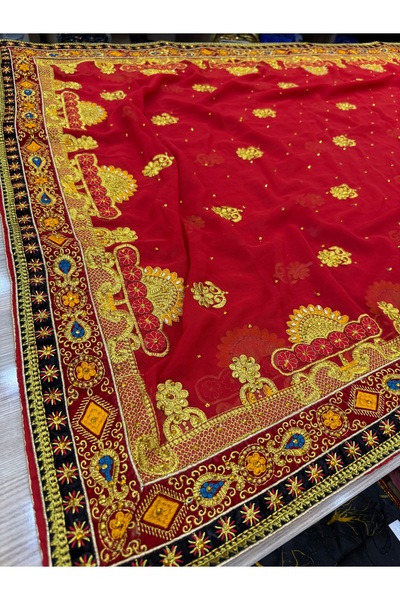 OsmanKumaşDantel Indian Fabric with Embroidered Stones