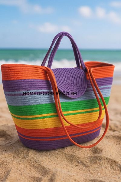 home decors by özlem Straw Shoulder Bag Beach Bag Daily Bag Handcrafted Handmade