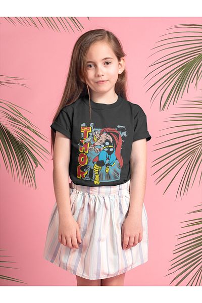 SEVBANO Tricou pentru copii cu imprimeu Thor unisex Avengers Film (1-12 ANI)