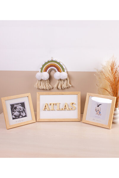 AVANGART ATÖLYE مجموعة خشبية مكونة من 3 قطع من صورتي الأولى / شعري الأول / لو...