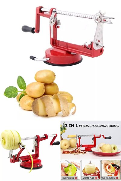 Yu Su Tools 3'ü 1 Arada Elma Soyucu Dilimleyici | Çekirdek Çıkarıcı & Spiral ...