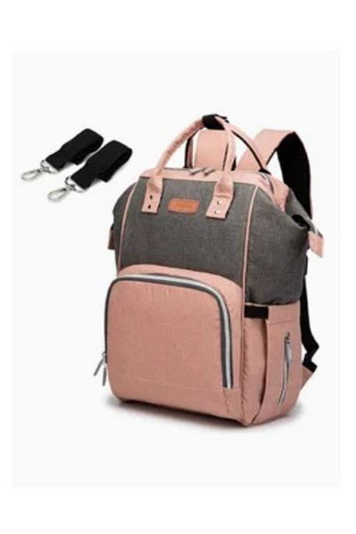 COOYA Multifunctional Large Capacity Diaper Bag For Travel，Comfortable, durable, large capacity（pink）
