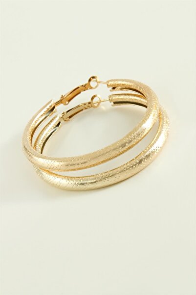Marsilyan Dotted Tube Hoop Earrings 3.5 cm