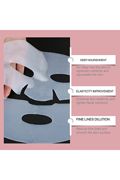 EELHOE Bio-Collagen Face Mask, Nourish Facial Gel Mask to Minimize Pores and Reduce Fine Lines, 4 pcs