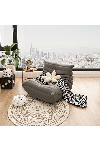 Sheinhome Single Sofa Chair, Floor Sofa Couch, Microfiber Lazy Sofa for Living Room ,Bedroom,Waiting Room