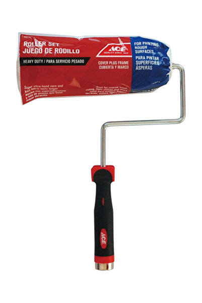 ACE Threaded Handle Professional Paint Roller Cover and Frame Set 22.9 x 1.91 cm