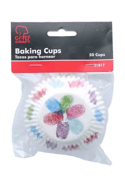 Chef Craft 50-Piece Thumb Print Baking Cup