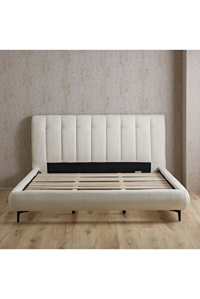 Danube Home Ember 180x200 Upholstered King Bed-Natural