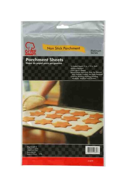 Chef Craft 12-Piece Non-Stick Parchment Paper 12 x 15 Inch