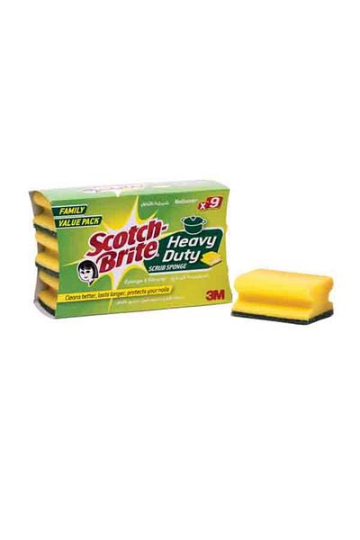 Scotch Brite 9-Piece Heavy Duty Classic Nail Saver Scrub Sponge