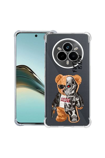 bestcase ® Anit Shock Case For Realme 14 Pro Plus, Half Robot Half Teddy Bear, 1997763 AS 931