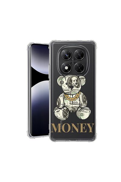bestcase ® Anit Shock Case For Xiaomi Redmi Note 14 Pro 4G, Teddy Bear Money, 1997764 AS 1549