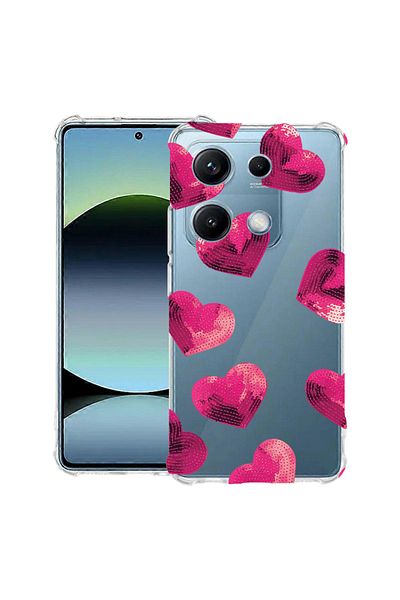 bestcase ® Anit Shock Case For Xiaomi Redmi Note 14S, Heart Pattern, 1997762 AS 987