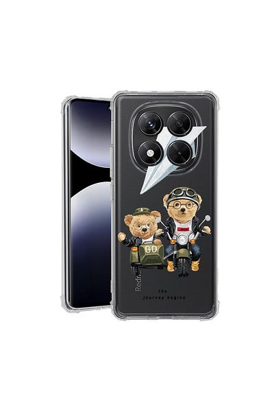 bestcase ® Anit Shock Case For Xiaomi Redmi Note 14 Pro 4G, Teddy On The Road, 1997764 AS 932