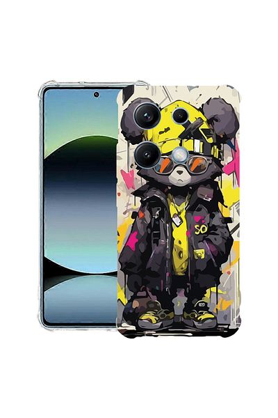 bestcase ® Anit Shock Case For Xiaomi Redmi Note 14S, Teddy Bear Pastel colors, 1997762 AS 1465