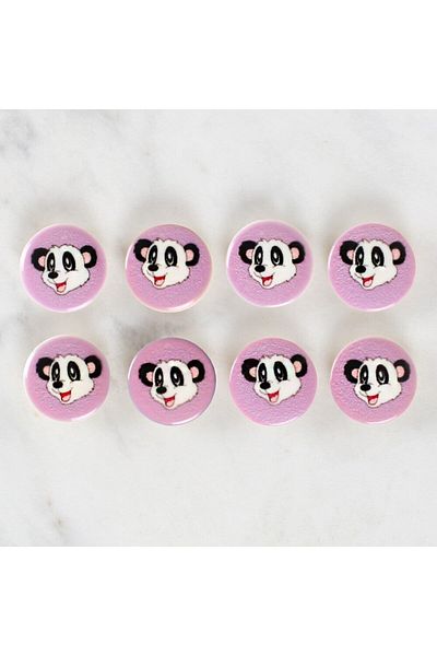 MBB ETİCARET Loren Crafts 8-Piece Panda Button - 1055