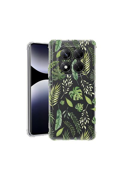 bestcase ® Anit Shock Case For Xiaomi Redmi Note 14 Pro 4G, Green leafs, 1997764 AS 77