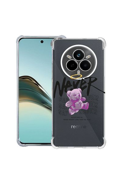 bestcase ® Anit Shock Case For Realme 14 Pro Plus, Teddy Bear - never say never, 1997763 AS 1546