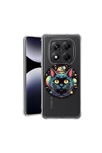 bestcase ® Anit Shock Case For Xiaomi Redmi Note 14 Pro 4G, Mystic Black Cat, 1997764 AS 1506
