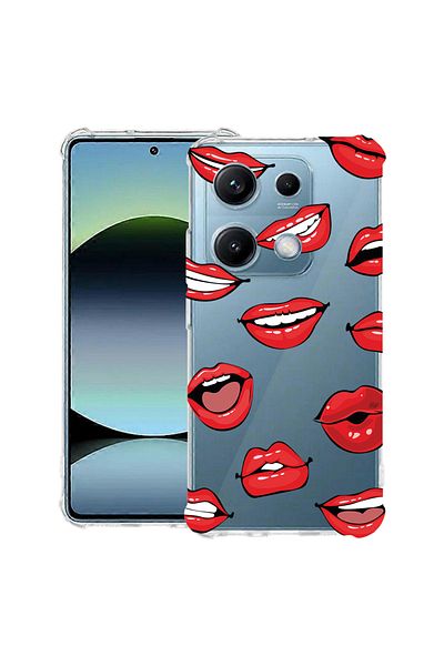 bestcase ® Anit Shock Case For Xiaomi Redmi Note 14S, Lips - Kiss Pattern, 1997762 AS 1431