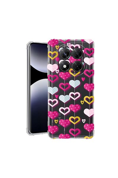 bestcase ® Anit Shock Case For Xiaomi Redmi Note 14 Pro 4G, Lovely Hearts, 1997764 AS 185