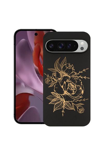 bestcase ® Slim Silicon Case For Google Pixel 10 Pro XL, Golden Rose, 2036426 B 989