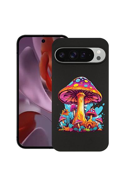 bestcase ® Slim Silicon Case For Google Pixel 10 Pro XL, Dream Colors Mushrooms, 2036426 B 1511