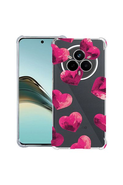 bestcase ® Anit Shock Case For Realme 14 Pro Plus, Heart Pattern, 1997763 AS 987