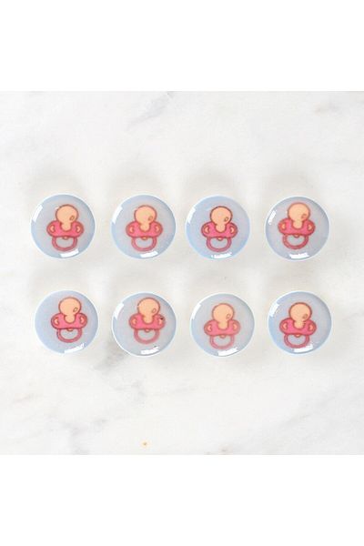 MBB ETİCARET Loren Crafts 8-Pack Pacifier Button - 1010