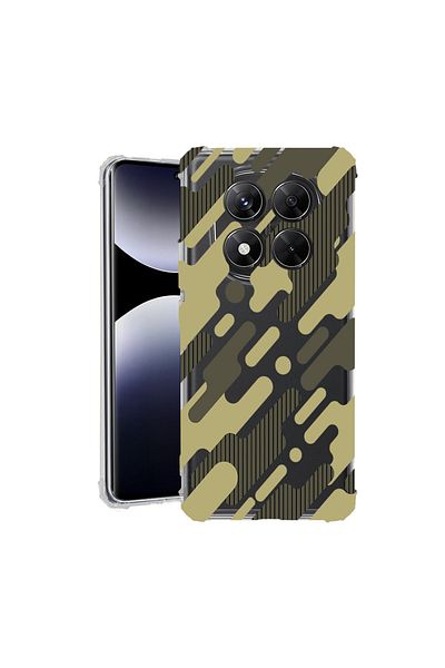 bestcase ® Anit Shock Case For Xiaomi Redmi Note 14 Pro 4G, Green Camouflage, 1997764 AS 811