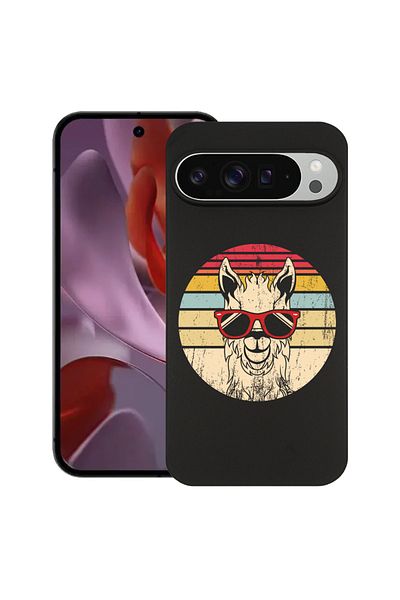 bestcase ® Slim Silicon Case For Google Pixel 10 / Pixel 10 Pro, Oldschool LLama, 2030992 B 1818