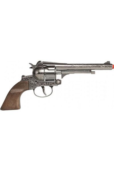Gonher Cowboy Revolver Toy, 12 staples, die-cast metal