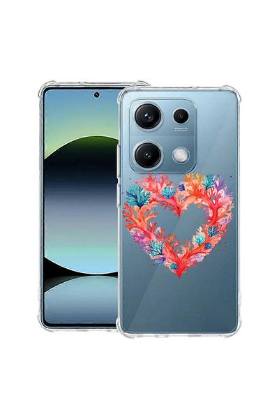 bestcase ® Anit Shock Case For Xiaomi Redmi Note 14S, Coral Heart, 1997762 AS 1599