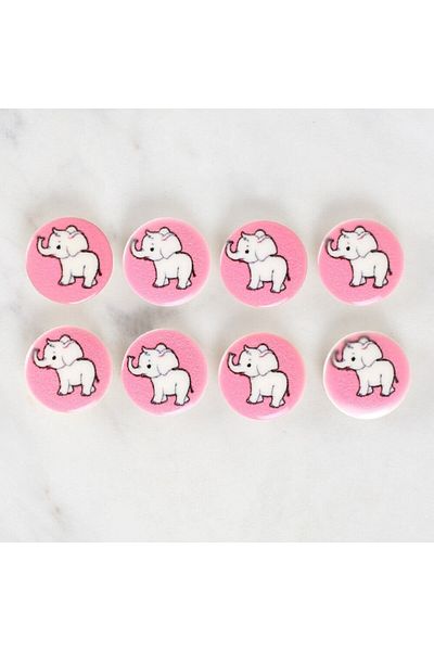 MBB ETİCARET Loren Crafts 8-Piece Elephant Button - 1041