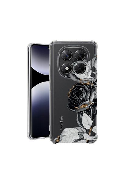 bestcase ® Anit Shock Case For Xiaomi Redmi Note 14 Pro 4G, Black Rose, 1997764 AS 990