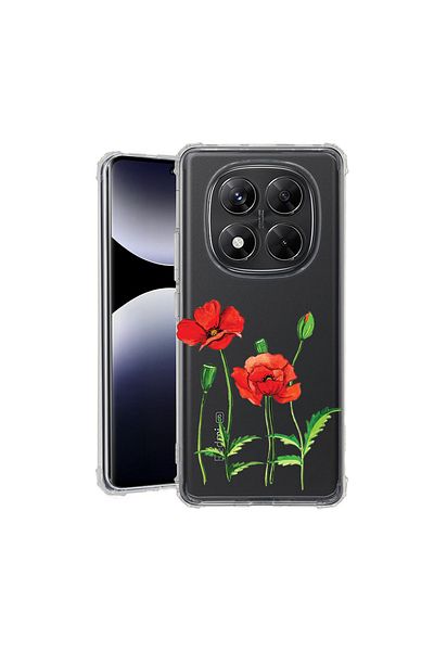 bestcase ® Anit Shock Case For Xiaomi Redmi Note 14 Pro 4G, Red Poppy, 1997764 AS 643