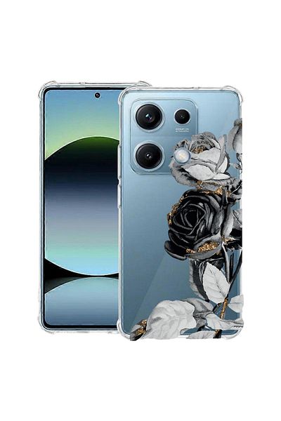 bestcase ® Anit Shock Case For Xiaomi Redmi Note 14S, Black Rose, 1997762 AS 990