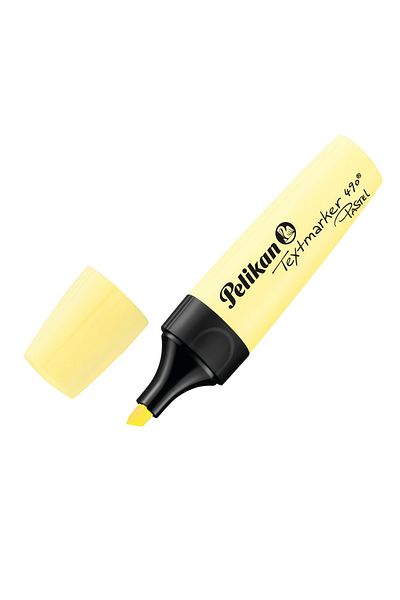 Herlitz Textmarker 490, Color Pastel Yellow, Material Plastic, Bulk
