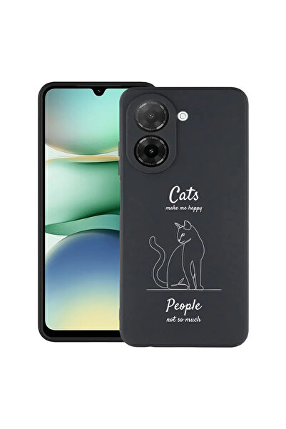 bestcase ® Carcasă subțire din silicon pentru Xiaomi Redmi A5, Pisicile mă fa...